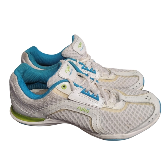 Ryka Shoes - Ryka White and Blue Athletic Sneakers Size 8